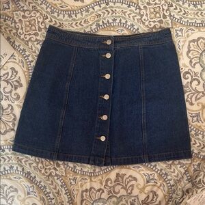Sans Souci Denim Button-Front Skirt (XL)